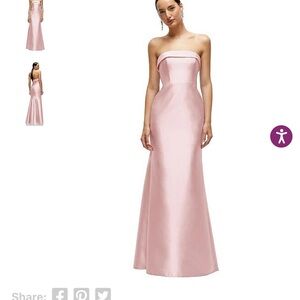 ALFRED SUNG Strapless Blush Gown Alfred Sung D870 Ballet Pink